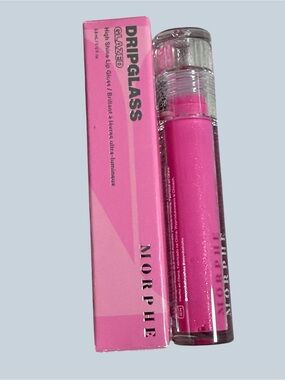 Morphe Dripglass High Shine Lip Gloss in GLAZED, Hint of Pink BNIB